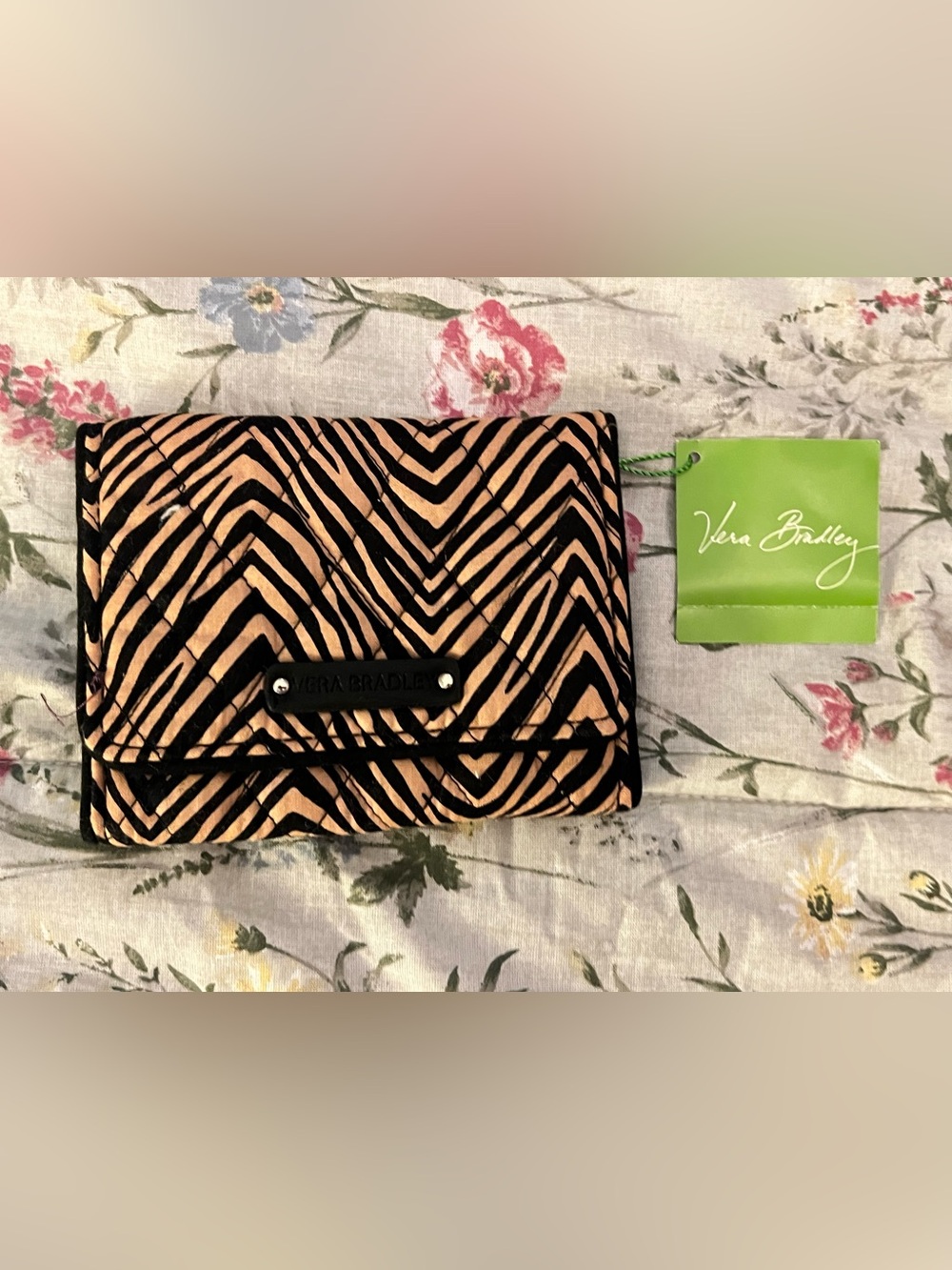 Vera Bradley Petite Trifold Zebra Wallet